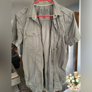 Buffalo David bitton short sleeve shirt military style